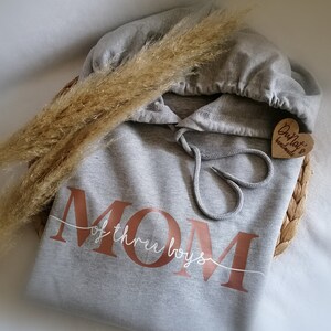 MOM/MAMA-Hoodie personalisiert Rosegold/weiß