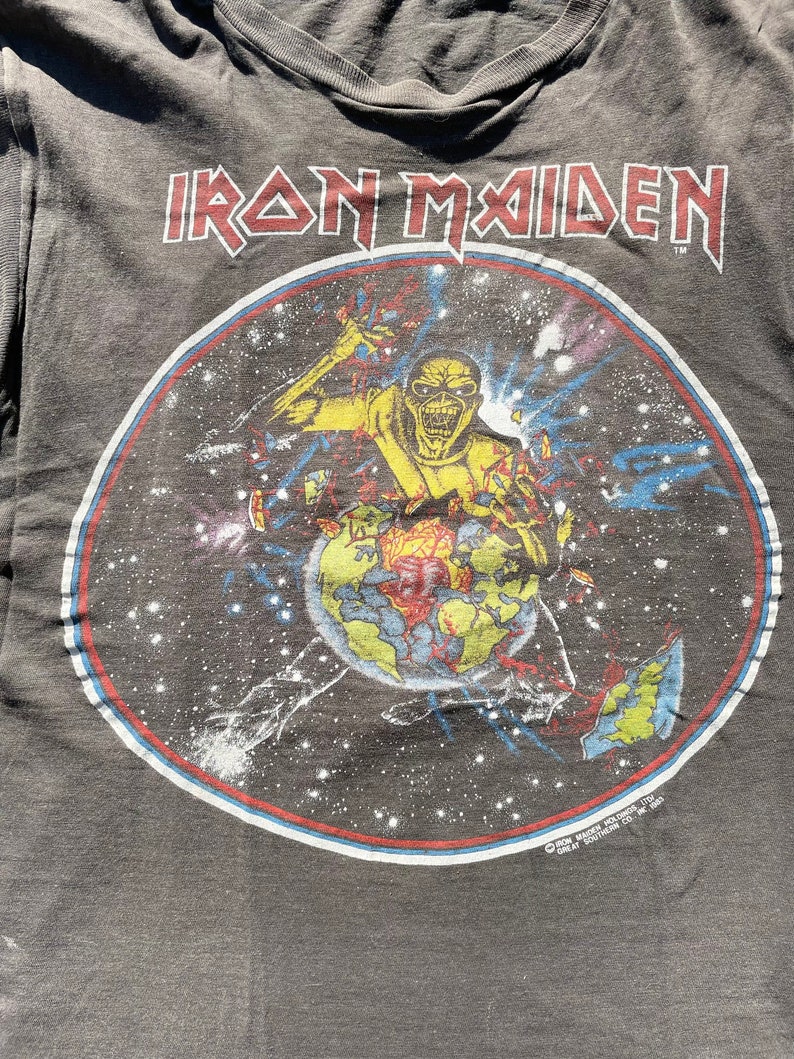 Vintage Iron Maiden 1983 World Piece Tour Shirt - Etsy