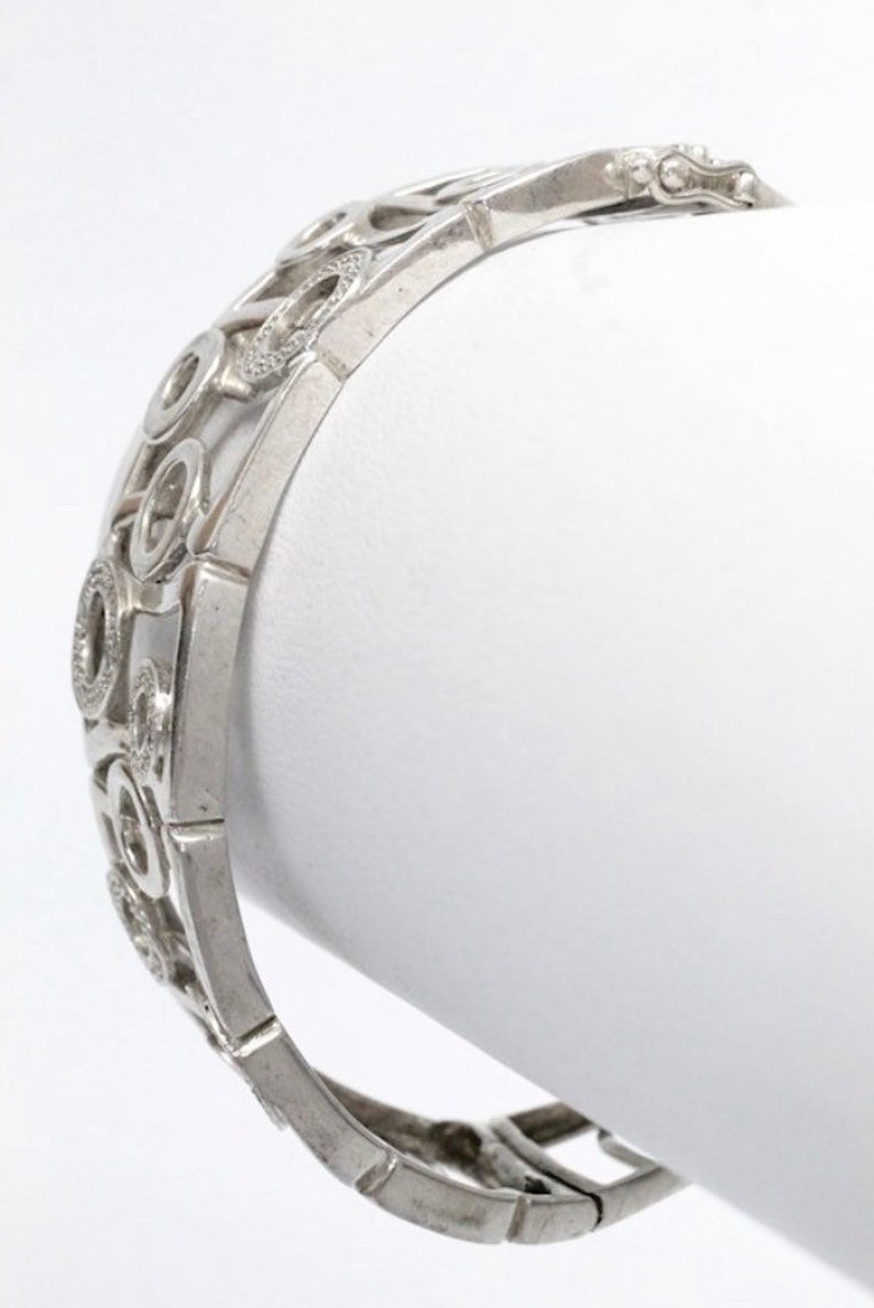 I rage geometric design sterling cuff bracelet