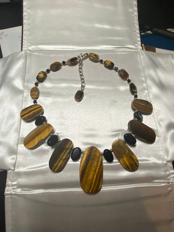 Vintage tigers eye necklace - image 1