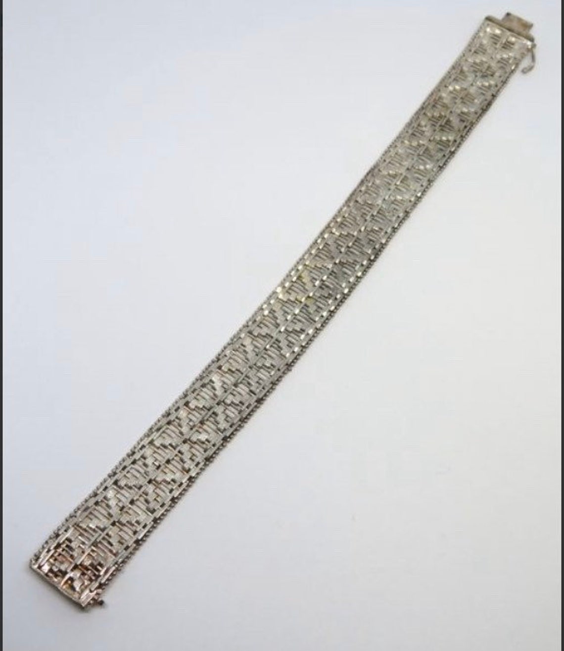 Sterling Slide Clasp Vintage Bracelet Etsy