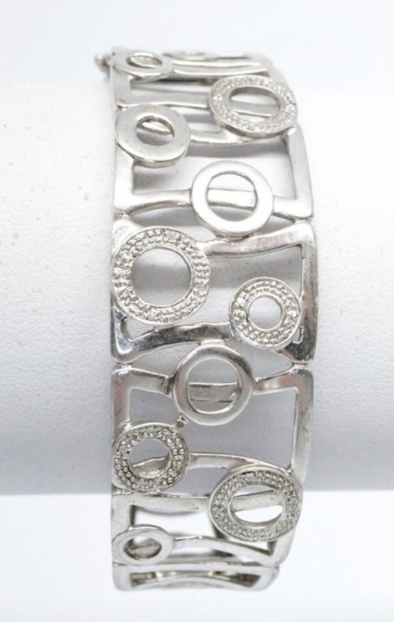 I rage geometric design sterling cuff bracelet