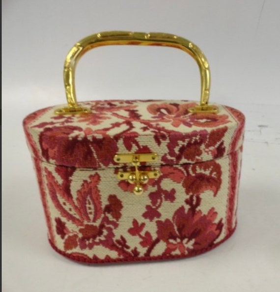 Vintage tapestry box purse