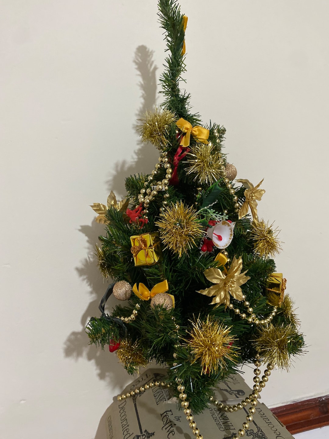 Vintage Mini Decorated Christmas Tree With Original Packaging Etsy