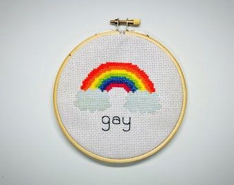 Cross Stitch Pattern, Rainbow Pride