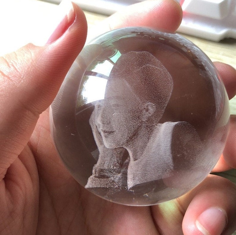 Custom 3D Crystal Ball Engraving Etsy