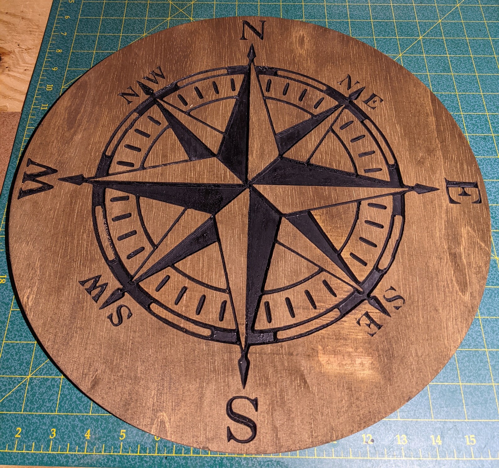 Compass Rose Wall Art Etsy