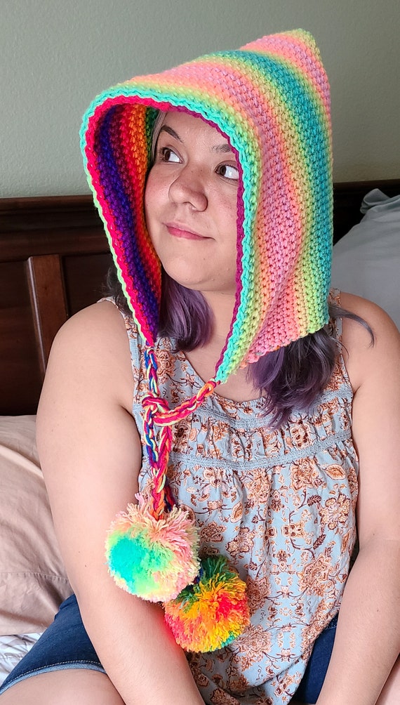 Rainbow Reversible Crochet Hood Pattern Etsy
