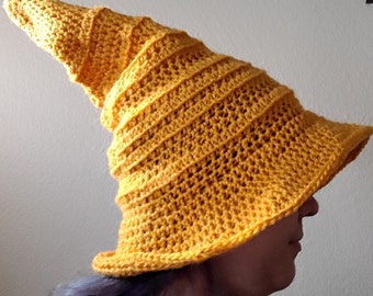 Patrón de gorro de mago a crochet