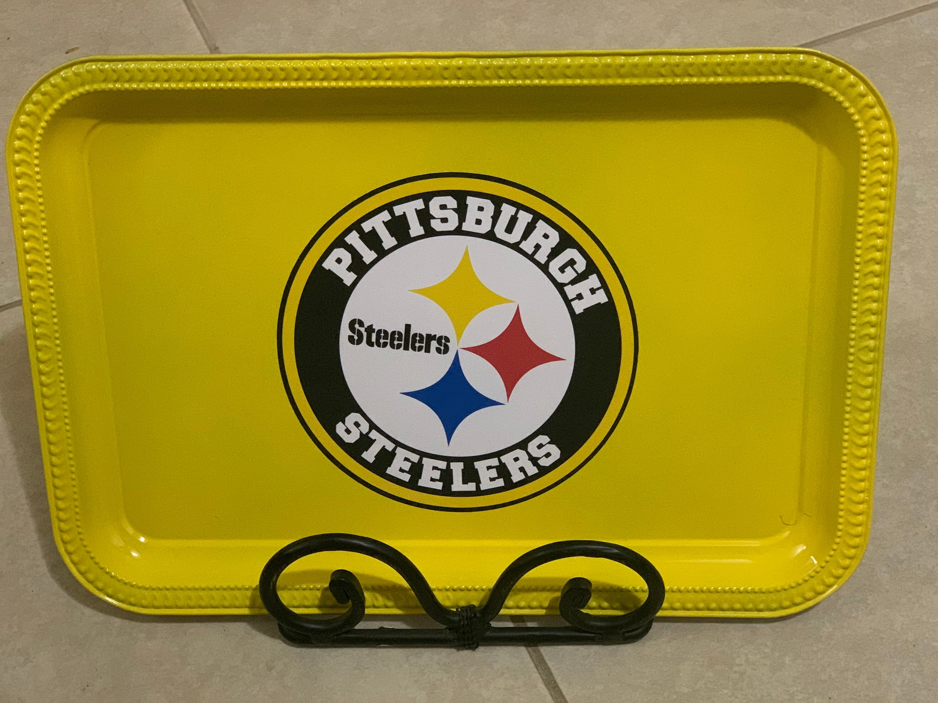 Rolling Tray, Pittsburgh Steelers, Weed Tray, Beauty Tray, Yellow