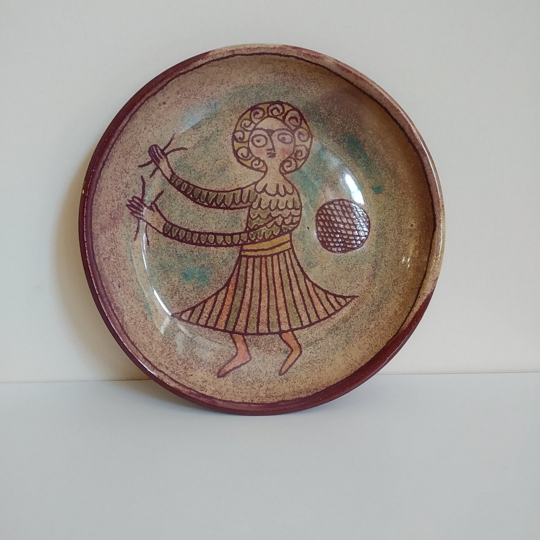 Byzantine Style Ceramic Decorative Bowl Greek Art Coffee Etsy