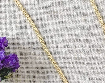 Contemporary Wheat Chain Necklace, 18kt Gold filled, Minimalist necklace, Tarnish-resistant, Gift for Her, Dainty Necklace