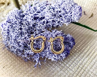 Kids 18kt Gold Filled Hoop Earrings, Lightweight Huggie, 6mm
