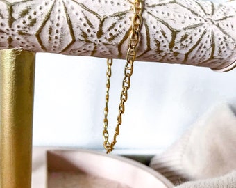Girls 18K Gold Filled Mariner Chain Bracelet, Hypoallergenic Jewelry