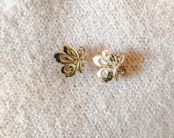 Gold Butterfly Stud Earrings, 18K Gold Filled Studs, Dainty Butterfly Earrings