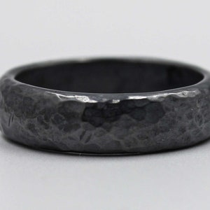 Sterling Silver Perfect Hammered Bands, Rustic Band Ring, Textured Ring, Perfect Hammered Band, Moon Ring, Textured Mens Wedding Band Ring