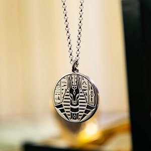 Ciondolo Anubi egiziano e Ankh, collana pagana