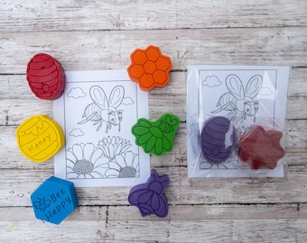 Set de regalo de crayones Honey Bee: crayones Crayola no tóxicos, regalo de fiesta infantil