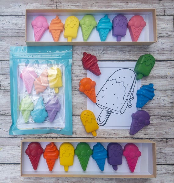 Ice Cream Crayons Gift Set & Party Favors