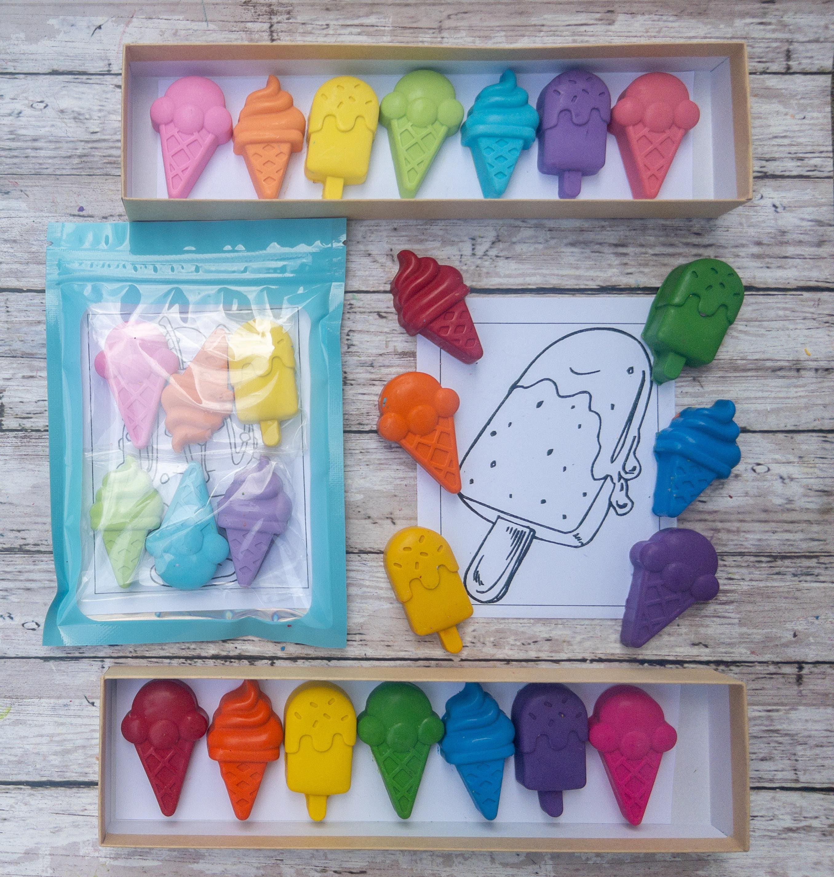 Ice Cream Crayon Gift Set, Birthday Party favor, Kids Wedding favor, Stocking Stuffer, Easter Basket Filler,