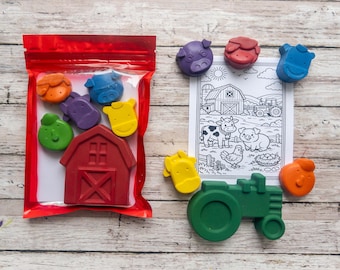 Recuerdos de fiesta de crayones de granja Crayola: granero, tractor, cerdo