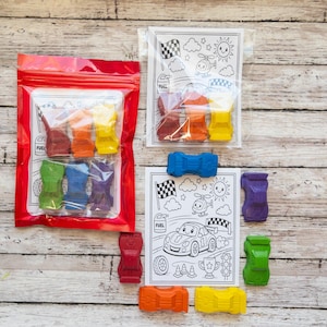 Race Car Crayon Party Favors,