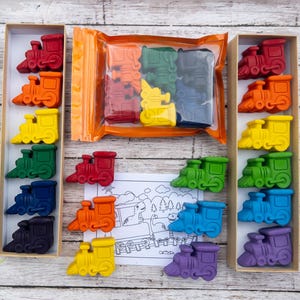 Train Crayon Gift Set: Kids Birthday Party Favors