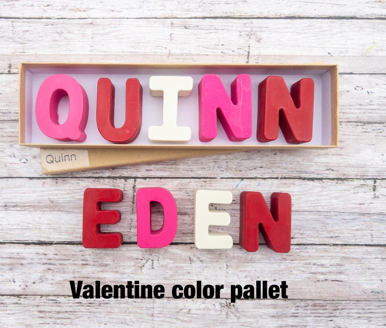 Personalized Crayon Name Gift Set, Personalized Crayons for Children, Custom Alphabet Name Letters in Gift Box, Birthday, Easter, Christmas Valentine