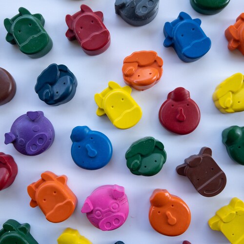 Farm Animal Crayon Party Favors Birthday Party Favor Cow Etsy