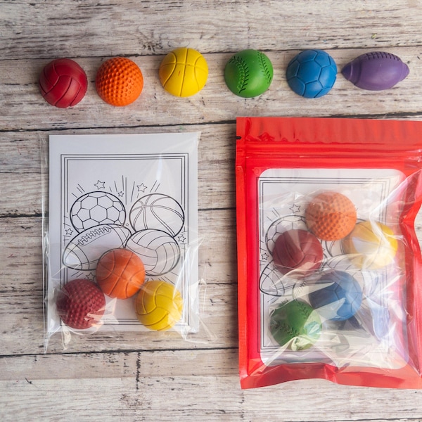 Sports Crayons Party Favors