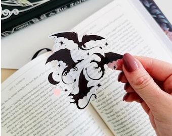 Clear Dragons Vinyl Sticker: Fantasy Reader, Kindle Sticker