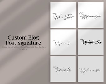 Blog Post Signature | Custom Signature | Email Signature | Calligraphy Logo