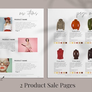 Catalog Template Wholesale Line Sheet Template Fashion Lookbook ...