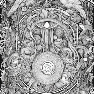 Prosperity Spell Casting Coloring Page