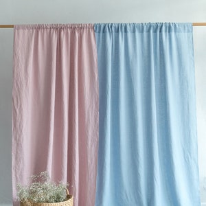 Natural linen curtains / Rod pocket / Rustic blinds / OEKO-TEX linen / Day curtains / Curtains / Curtains&Window treatments / Bedroom blinds image 3