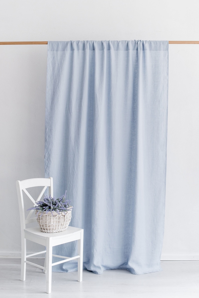 Natural linen curtains / Rod pocket / Rustic blinds / OEKO-TEX linen / Day curtains / Curtains / Curtains&Window treatments / Bedroom blinds image 1