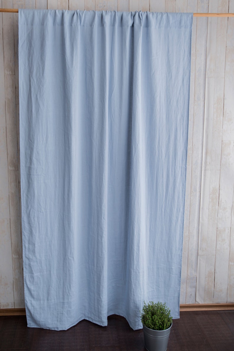 Natural linen curtains / Rod pocket / Rustic blinds / OEKO-TEX linen / Day curtains / Curtains / Curtains&Window treatments / Bedroom blinds image 6