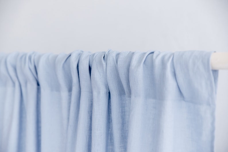 Natural linen curtains / Rod pocket / Rustic blinds / OEKO-TEX linen / Day curtains / Curtains / Curtains&Window treatments / Bedroom blinds image 4