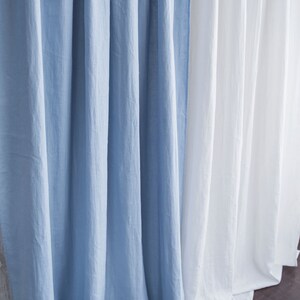 Natural linen curtains / Rod pocket / Rustic blinds / OEKO-TEX linen / Day curtains / Curtains / Curtains&Window treatments / Bedroom blinds image 2