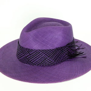 Violet Genuine Panama Hat / Toquilla Straw / Handwoven in Ecuador