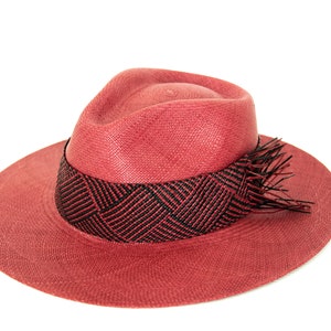 Bordeaux Genuine Panama Hat / Toquilla Straw / Handwoven in Ecuador
