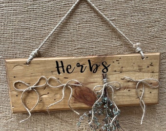 Herb Drying Rack Rustic Farm Decor - Boho Decor - Herbs - Dried Herbs - Cabin Decor - Handmade