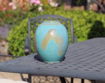 Sky Blue Handmade Stoneware Pottery Vase