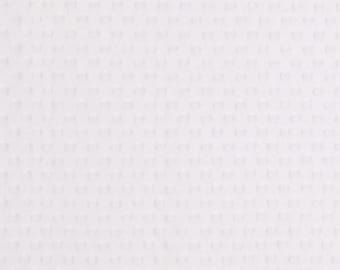 Retazo de tela Minky blanca con lunares (14x60 pulgadas)