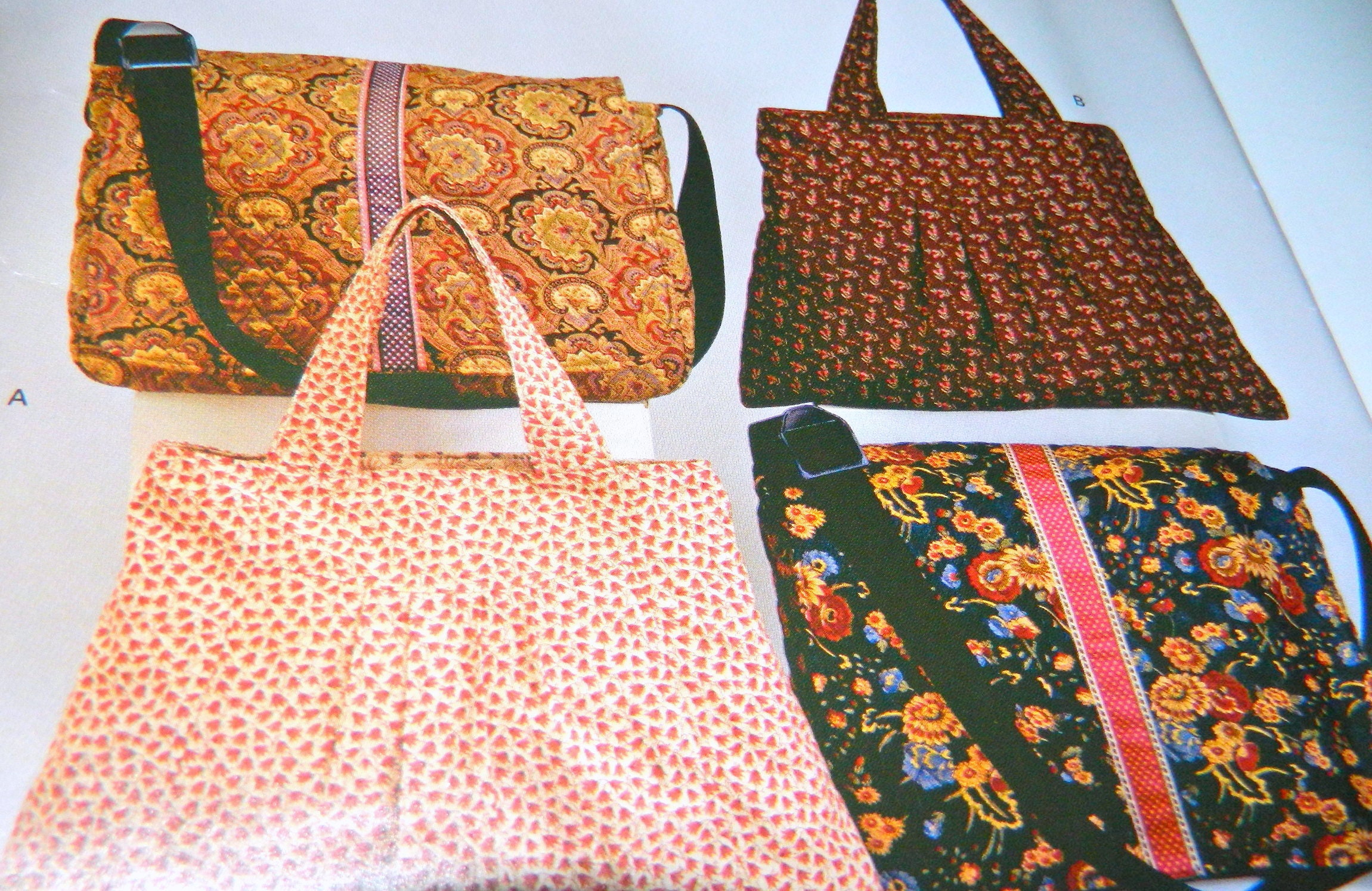 Simplicity Bag Pattern 2750, Tote and Messenger Bag Sewing Pattern - Etsy