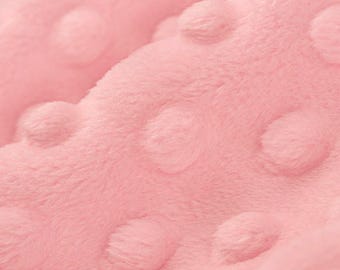Tessuto a pois Minky Dimple rosa chiaro, Shannon Fabrics, Cuddle Fabric