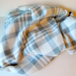 Blizzard Fleece Gray and White Plaid 1.25 Yard Long and 60 Inches Wide Fabric Remnant