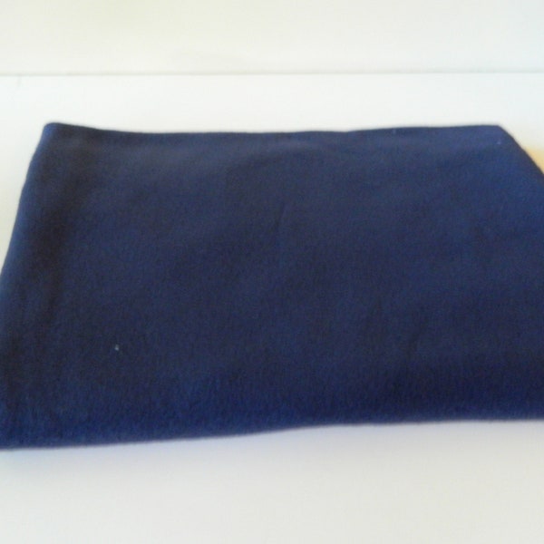 Anti Pill Fleece Midnight Navy Blue, 38 Inches Long by 29 inches Wide Fabric Remnant