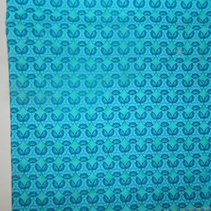 Blauw katoen en koningsblauw waaierkant 1 yard voorgewassen stof uit de Journey East-collectie van Legacy Studio