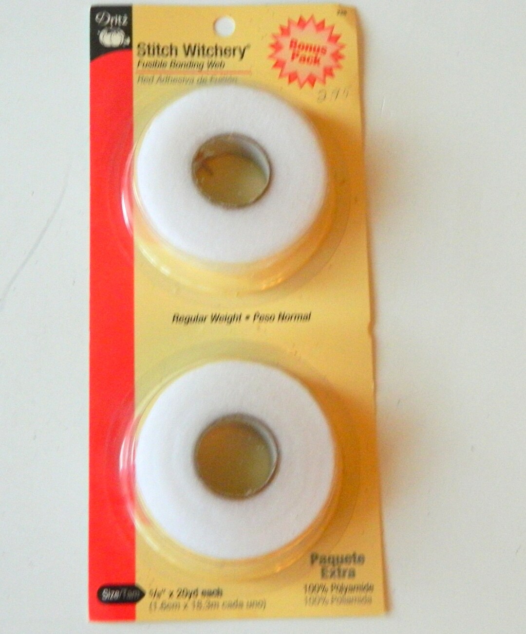 Stitch Witchery 2 Pack Adhesive Bonding Tape, Each Roll is 20 Yards X 5